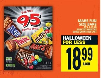 Food Basics MARS FUN SIZE BARS 95'5, 1.15 KG offer