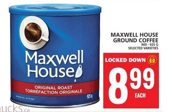 Food Basics MAXWELL HOUSE GROUND COFFEE 900-925 G SELECTED VARIETIES offer