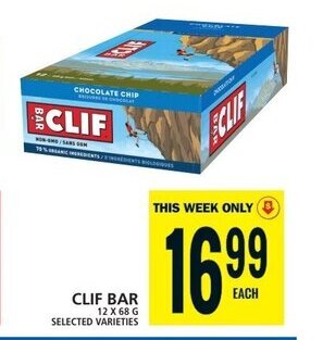 Food Basics CLIF BAR 12 X 68 G offer