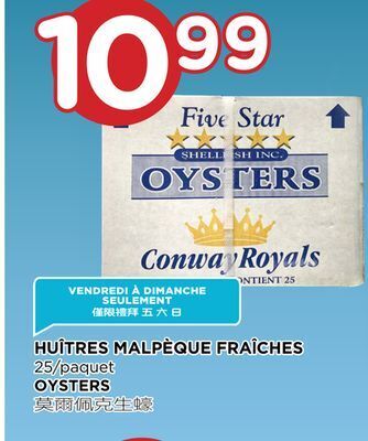 Kim Phat Oysters offer