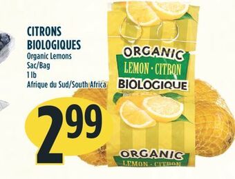 Marché Adonis Citrons biologiques offer