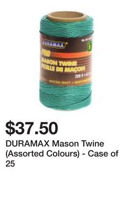 Dollarama Duramax mason twine (assorted colours) - case of 25 offer
