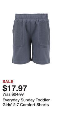 Sport Chek Everyday sunday toddler girls' 2-7 comfort shorts offer