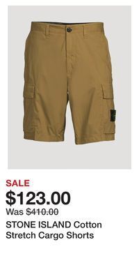 Holt Renfrew Stone island cotton stretch cargo shorts offer