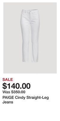 Holt Renfrew Paige cindy straight-leg jeans offer