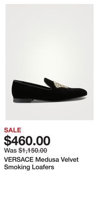 Holt Renfrew Versace medusa velvet smoking loafers offer
