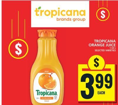 Food Basics Tropicana orange juice offer