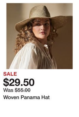 Chapters Indigo Woven panama hat offer