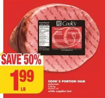 No Frills COOK'S PORTION HAM offer