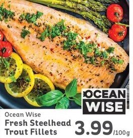 IGA Ocean Wise Fresh Steelhead Trout Fillets offer