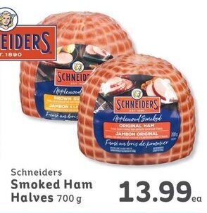 IGA Schneiders Smoked Ham Halves 700g offer