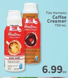 IGA Tim Hortons Coffee Creamer 750 mL offer