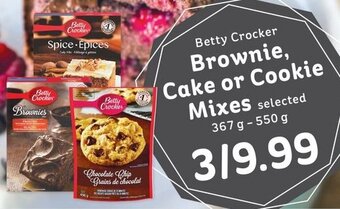 IGA Betty Crocker Brownie, Cake or Cookie Mixes selected 367 g - 550 g offer