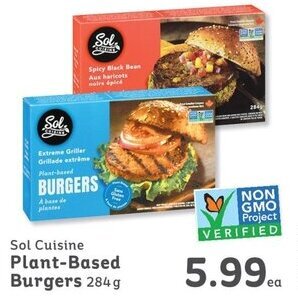 IGA Sol Cuisine Plant-Based Burgers 284g offer
