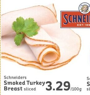 IGA Schneiders Smoked Turkey Breast sliced 100g offer