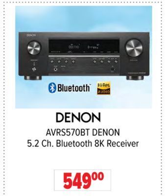 2001 Audio Video Denon 5.2 ch. bluetooth 8k receiver offer