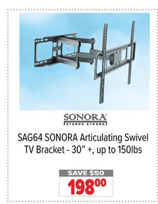 2001 Audio Video Sonora articulating swivel tv bracket - 30 +, up to 150lbs offer