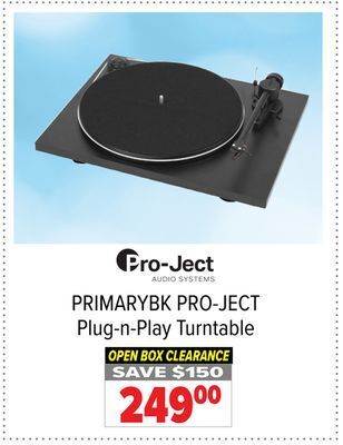 2001 Audio Video Pro-ject plug-n-play turntable offer