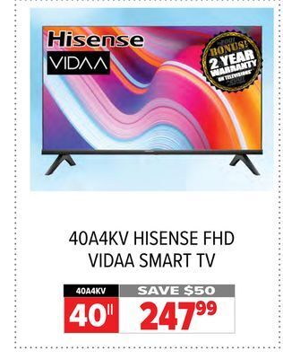 2001 Audio Video Hisense 40a4kv hisense fhd 40a4kv offer