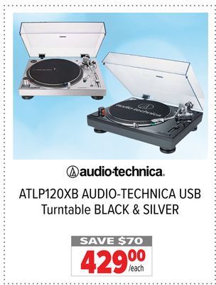 2001 Audio Video Audio-technica usb turntable black & silver offer