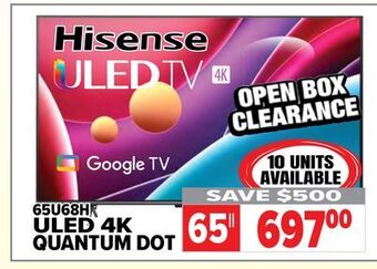 2001 Audio Video Hisense uled 4k quantum dot offer