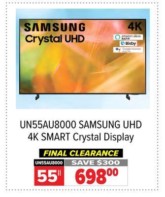 2001 Audio Video Samsung 55 uhd 4k smart crystal display offer