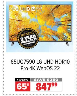 2001 Audio Video Lg uhd hdr10 pro 4k webos 22 offer