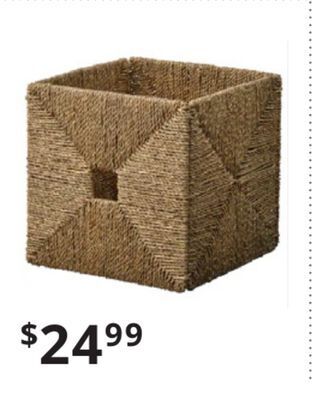 IKEA Knipsa basket, seagrass, 32x33x32 cm offer