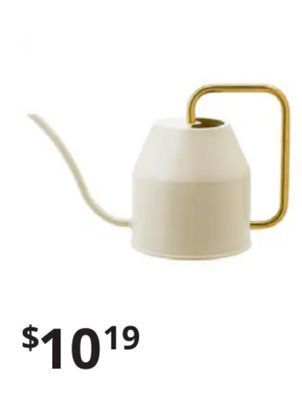 Vattenkrasse watering can, ivory/gold-colour, 0.9 l