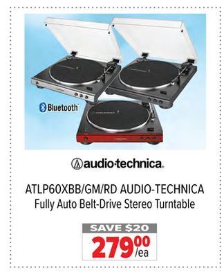 2001 Audio Video Audio-technica fully auto belt-drive stereo turntable offer