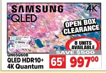 2001 Audio Video 65 samsung qled hdr10+ 4k quantum offer