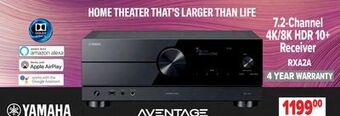 2001 Audio Video Aventage home theater that's larger than life 7.2-channel 4k/8k hdr 10+ receiver offer
