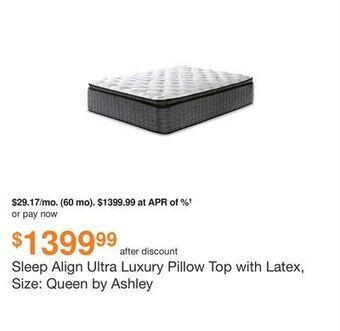 Ashley Furniture Sleep align ultra luxury pillow top with latex, size: queen by ashley offer