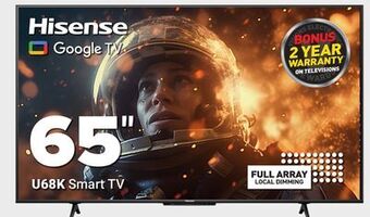 Visions Electronics Hisense u68k smart tv 65 offer