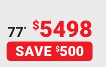 Visions Electronics Lg oled evo native 120 hz panel 77 g3pus smart tv offer