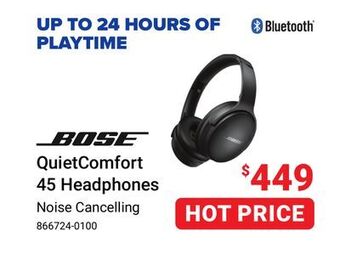 Visions Electronics Bose quietcomfort 45 headphones offer