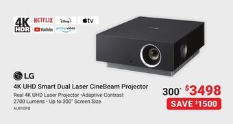 Visions Electronics Lg 4k uhd smart dual laser cinebeam projector offer