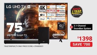 Visions Electronics Lg uq7590 smart tv 75 offer