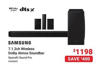 Visions Electronics Sound pro 7.1. 2ch wireless dolby atmos soundbar offer