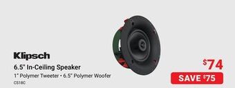Visions Electronics Klipsch 6.5 in-ceiling speaker offer