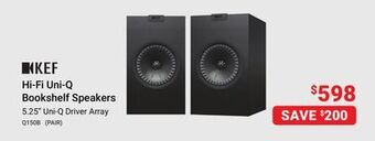 Visions Electronics Kef hi-fi uni-q bookshelf speakers offer