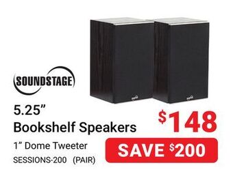 Visions Electronics Soundstage 5.25 bookshelf speakers offer
