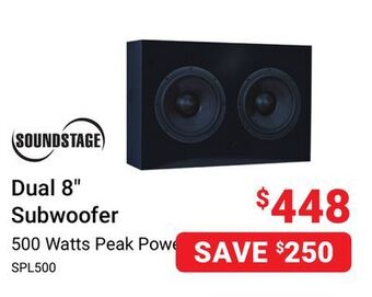 Visions Electronics Soundstage dual 8 subwoofer offer