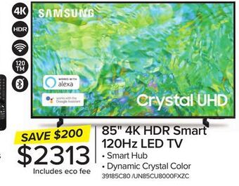 Leon's Samsung 85 cuhd 4k smart tv un85cu8000fxzc offer