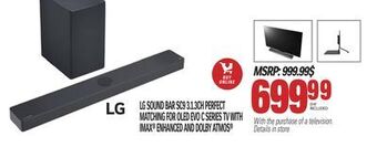 Centre Hi-Fi Lg sound bar sc9 3.1.3ch perfect matching for oled evo c series tv with imax enhanced and dolby atmos offer