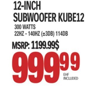 Centre Hi-Fi Kef 12-inch subwoofer kube12 offer