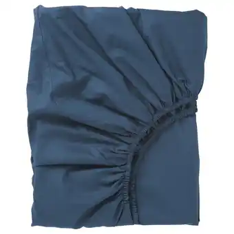 IKEA Ullvide fitted sheet, dark blue, queen offer