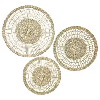 IKEA Gillstad wall decoration, set of 3, sedge handmade offer
