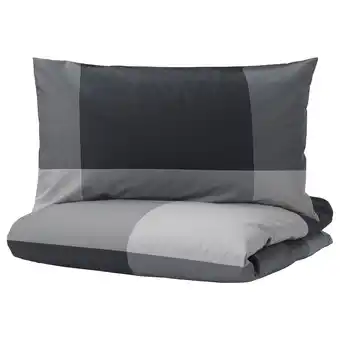 IKEA Brunkrissla duvet cover and pillowcase(s), black, full/queen (double/queen) offer