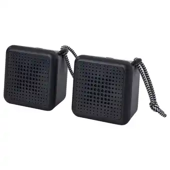 IKEA Vappeby bluetooth speakers, black/set of 2 waterproof offer